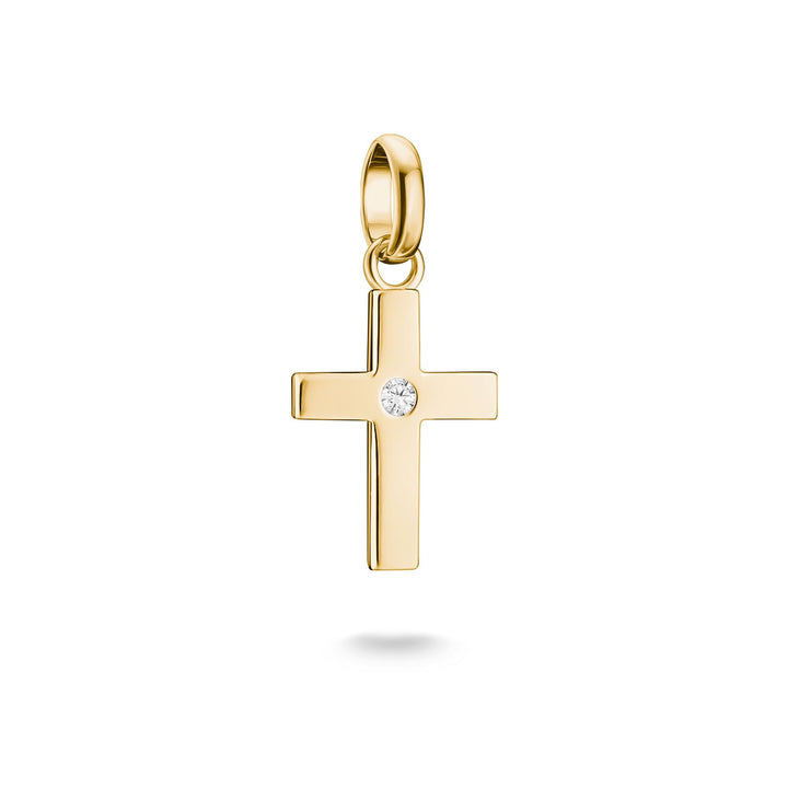 Gold-Plated Cross Charm with Zirconia Centre Stone | THOMAS SABO