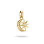 Gold-Plated Moon and Star Charm with White Zirconia | THOMAS SABO