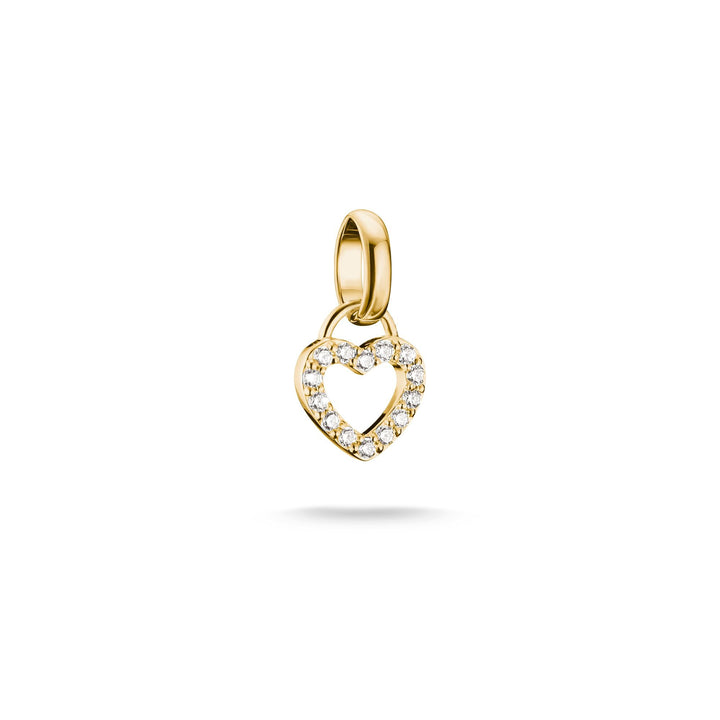 Gold-Plated Open Heart Charm with White Zirconia | THOMAS SABO