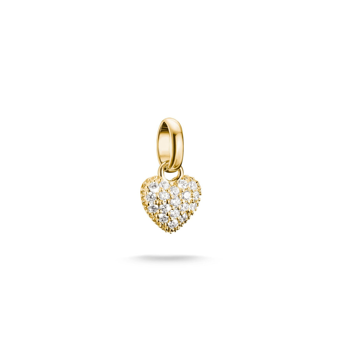 Gold-Plated Heart Charm with Prong-Set White Zirconia | THOMAS SABO