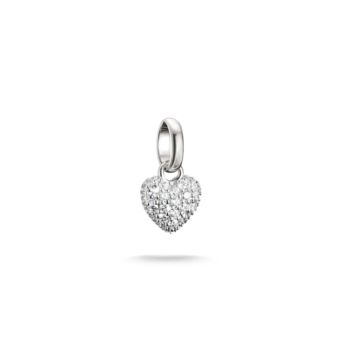 Silver-Plated Heart Charm with Prong-Set White Zirconia | THOMAS SABO