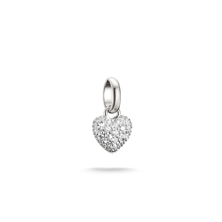 Silver-Plated Heart Charm with Prong-Set White Zirconia | THOMAS SABO