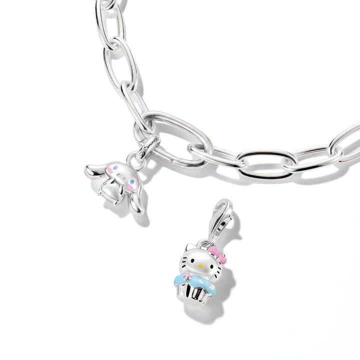 Hello Kitty Cinnamoroll Connect Charm, Silver-Plated