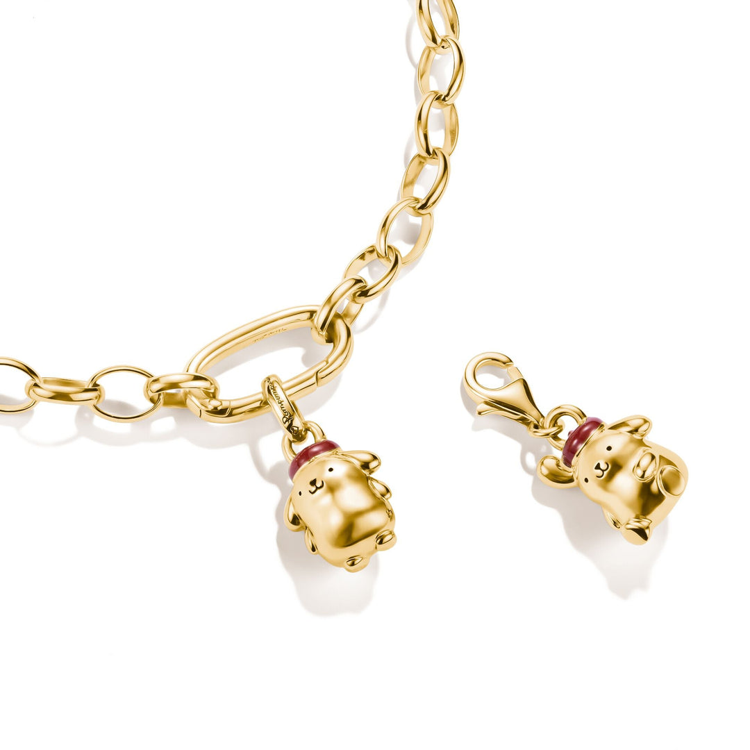 Hello Kitty Pompompurin Connect Charm, Gold-Plated