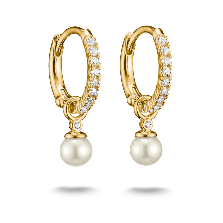 Hoop earrings pearl with zirconia | THOMAS SABO Australia