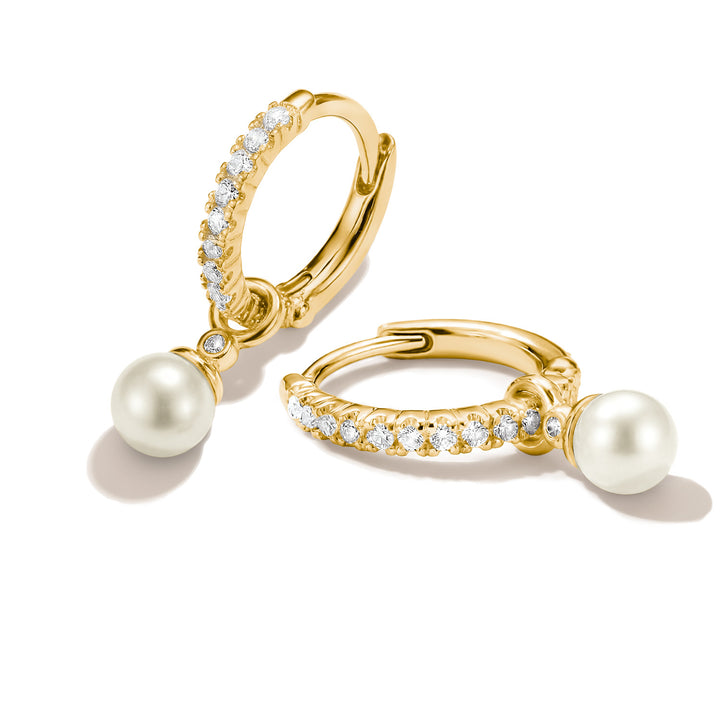 Hoop earrings pearl with zirconia | THOMAS SABO Australia