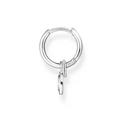 Single hoop earring with stones and eyelet for charms | THOMAS SABO Australia