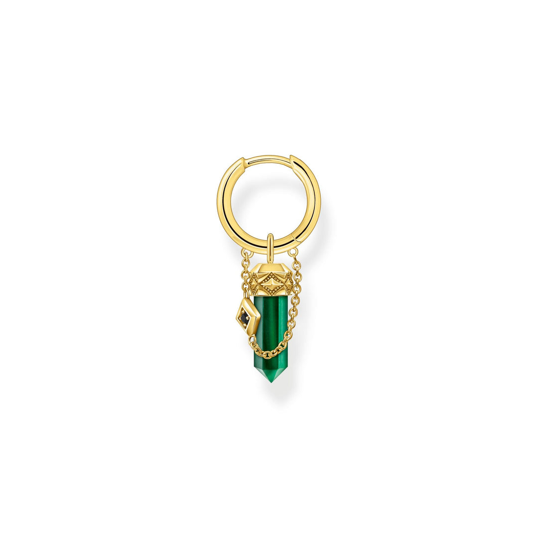 Single crystal hoop earring with malachite | THOMAS SABO Australia