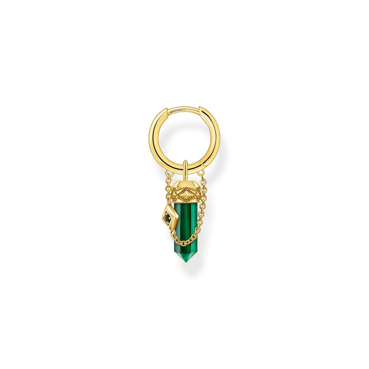 Single crystal hoop earring with malachite | THOMAS SABO Australia