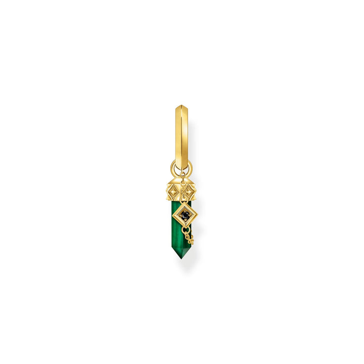 Single crystal hoop earring with malachite | THOMAS SABO Australia