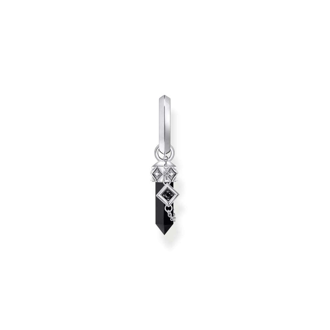 Crystal (single) hoop earring with black onyx | THOMAS SABO Australia