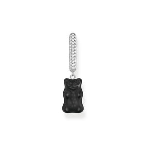 Single hoop earring medium sized with black goldbears | THOMAS SABO Australia