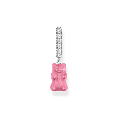 Single hoop earring medium sized with pink goldbear | Thomas Sabo Australia