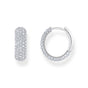 Small, wide hoop earrings with white zirconia | THOMAS SABO Australia