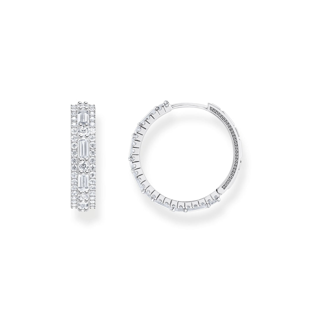 Hoop earrings with white stones  | THOMAS SABO Australia