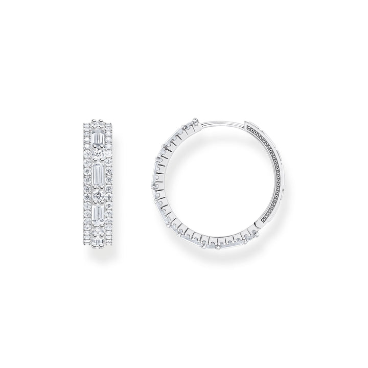 Hoop earrings with white stones  | THOMAS SABO Australia