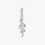 Single hoop earring with white stones