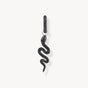Single Snake hoop earring with black zirconia