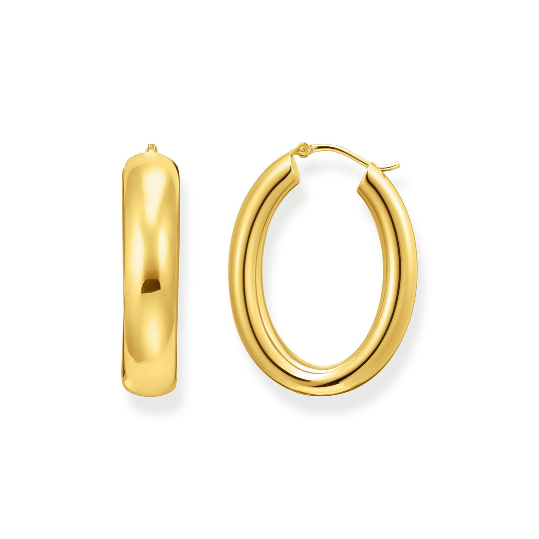Large chunky hoop earrings gold | THOMAS SABO Australia