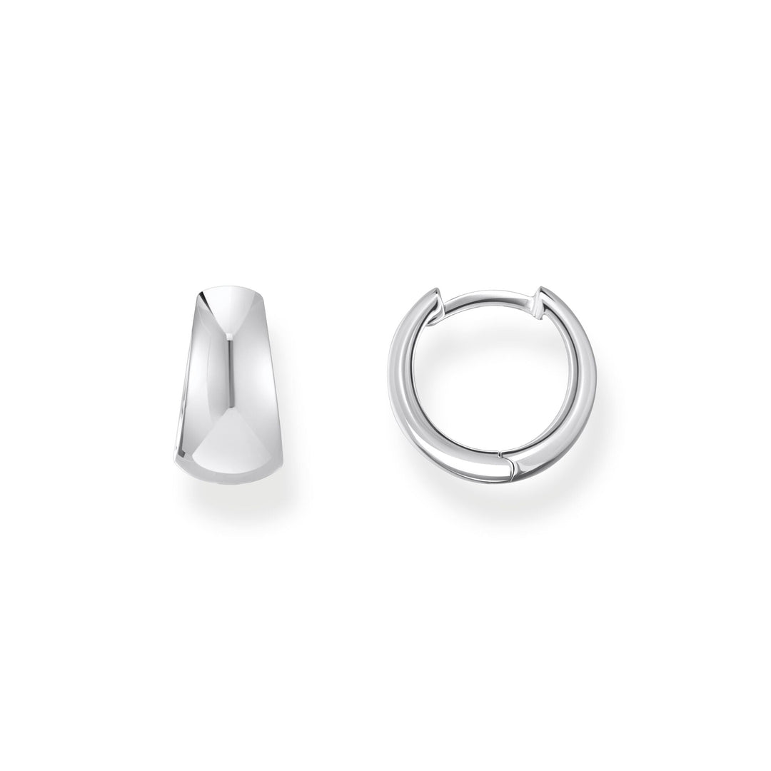 Hoop earrings in chunky, trapezoidal shape | THOMAS SABO Australia