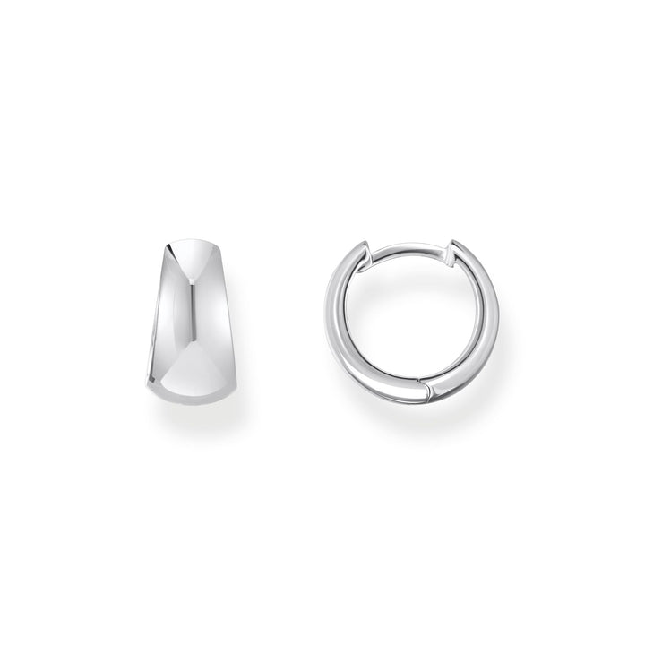 Hoop earrings in chunky, trapezoidal shape | THOMAS SABO Australia