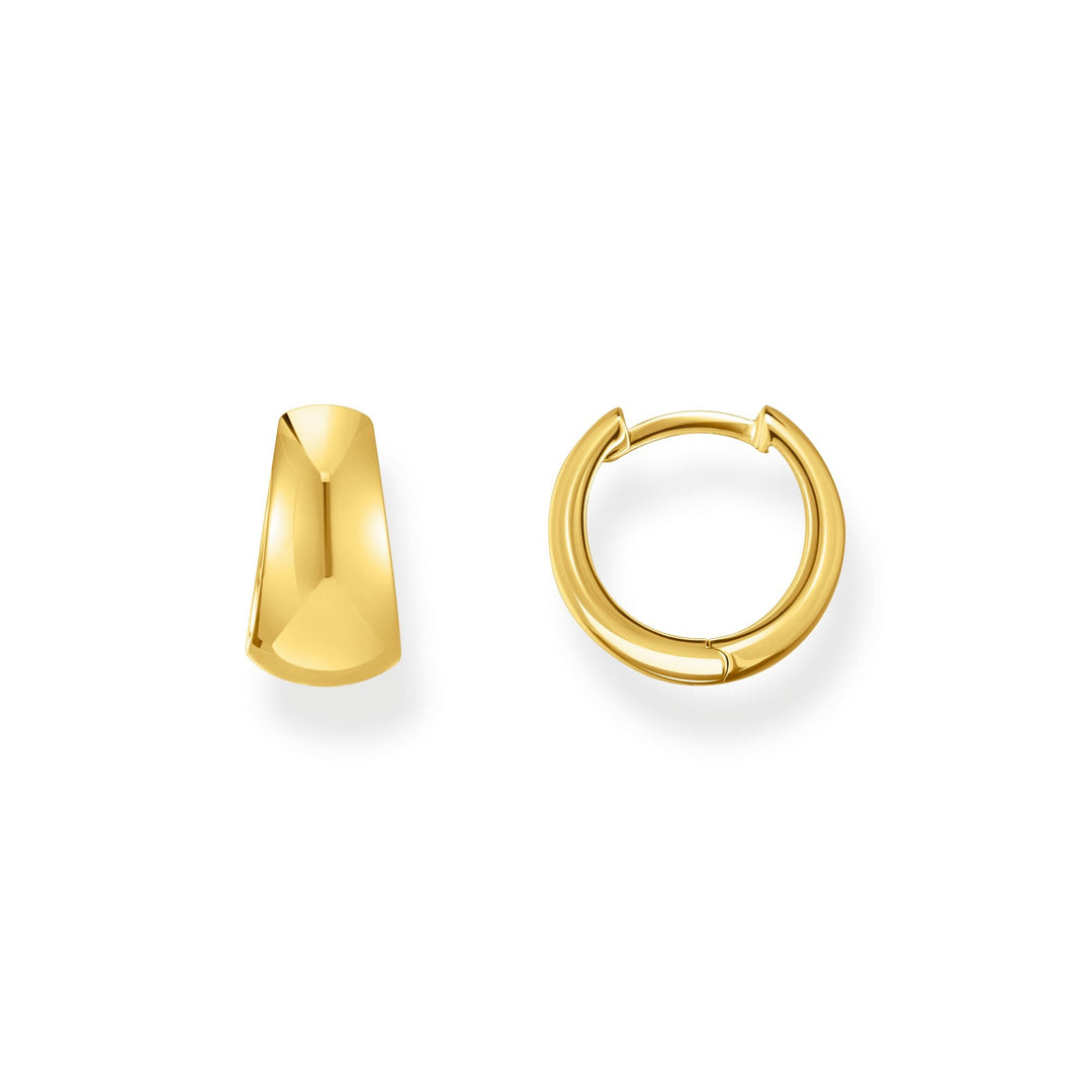 Hoop earrings in chunky, trapezoidal shape | THOMAS SABO Australia