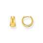 Hoop earrings in chunky, trapezoidal shape | THOMAS SABO Australia