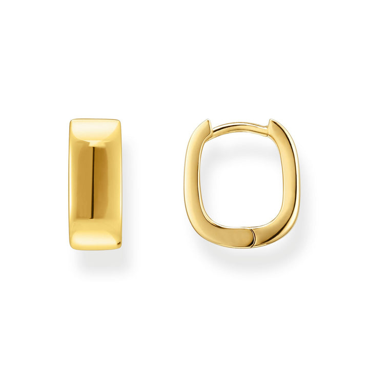 Gold Hoop earrings in angular shape | THOMAS SABO Australia