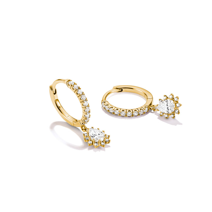 Hoop earrings with zirconia in teardrop shape | THOMAS SABO Australia