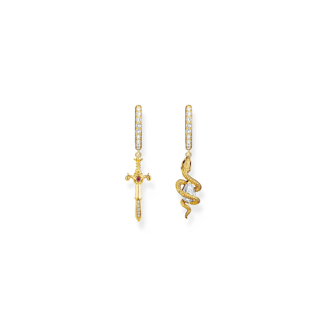 Romance Hoop earrings Snake &amp; Cross