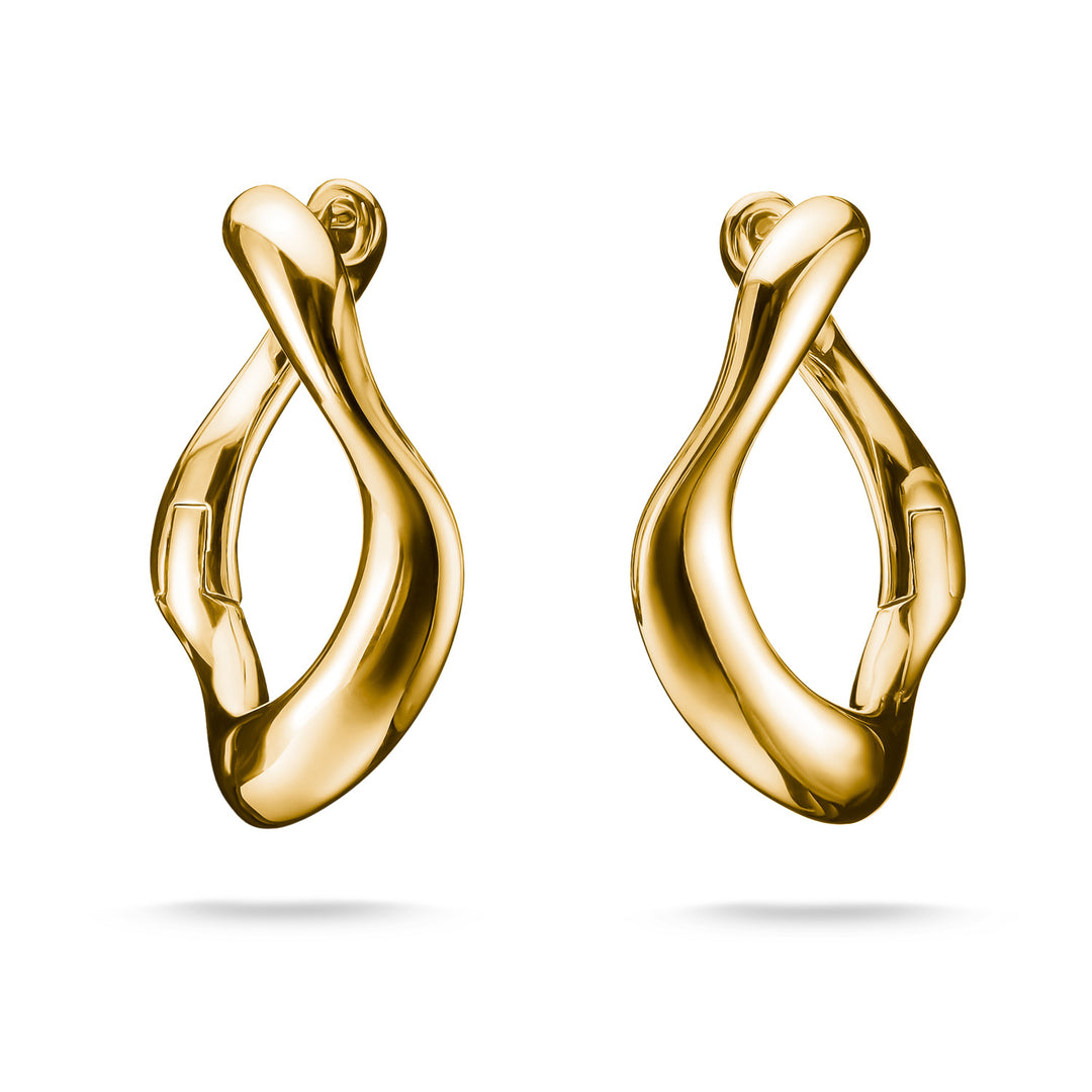 Small Wavy Hoop Earrings in Gold | THOMAS SABO Australia