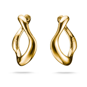Small Wavy Hoop Earrings in Gold | THOMAS SABO Australia