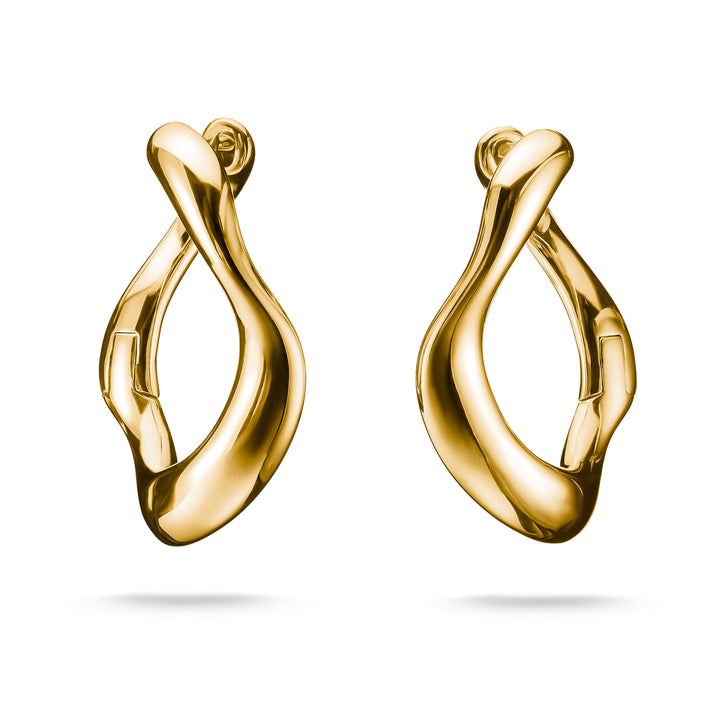 Small Wavy Hoop Earrings in Gold | THOMAS SABO Australia