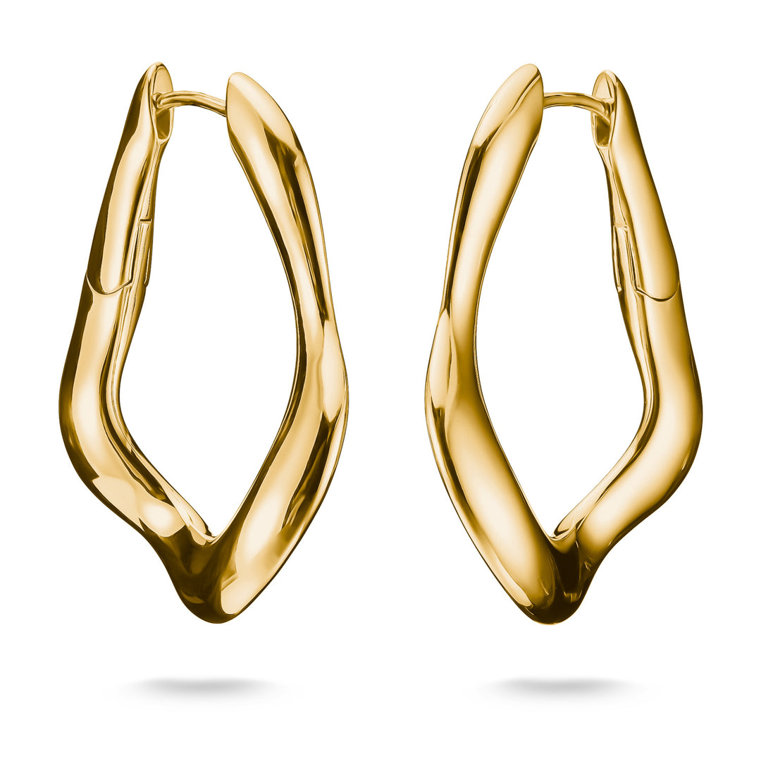 Big Wavy Hoop Earrings in Gold | THOMAS SABO Australia