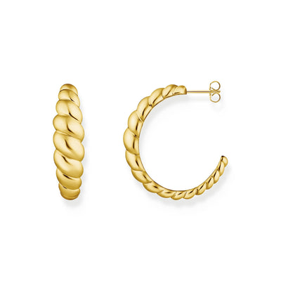 Organic shapes twisted hoop earrings | THOMAS SABO Australia