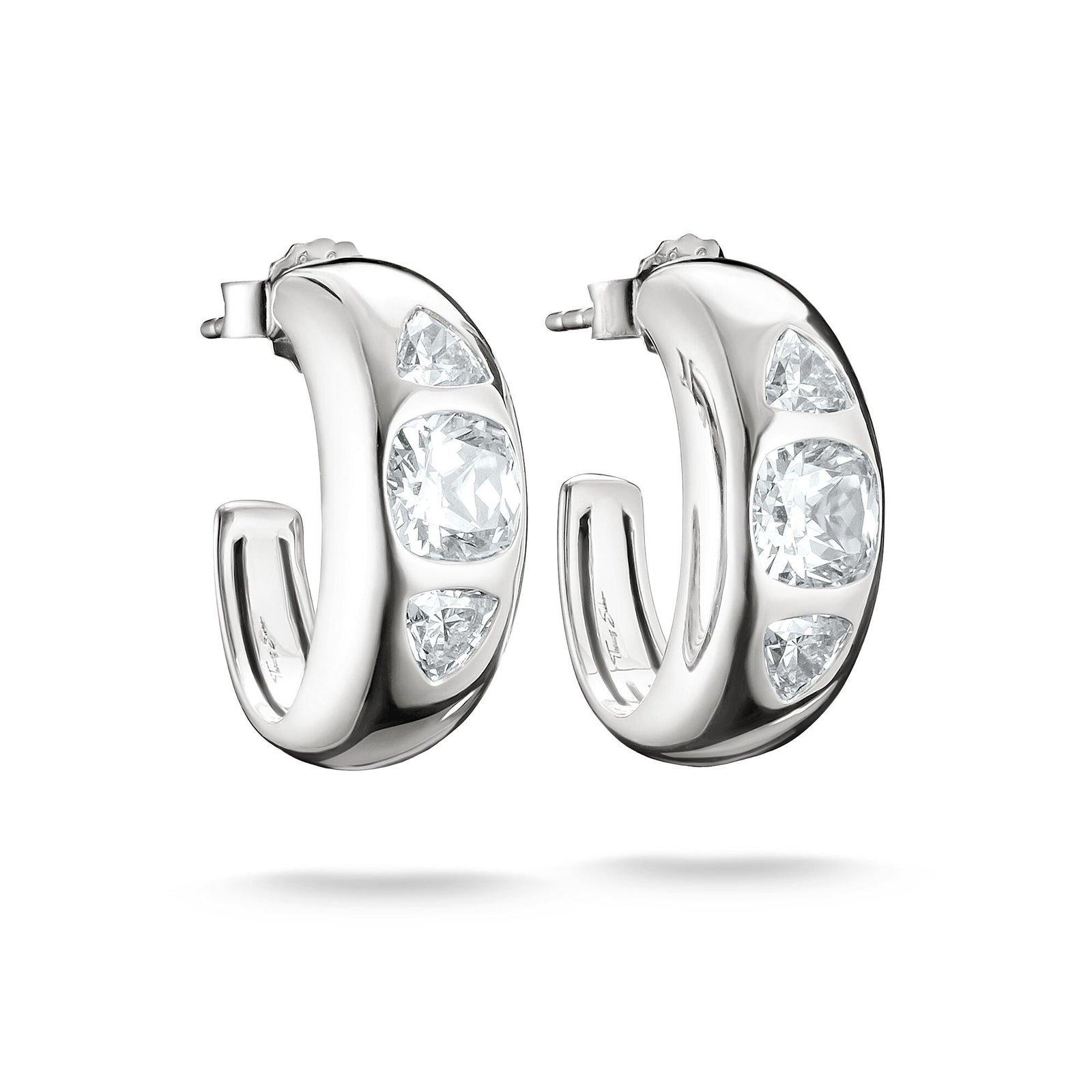 Hoop Earrings with Zirconia Stones Bold Elegance | THOMAS SABO Australia
