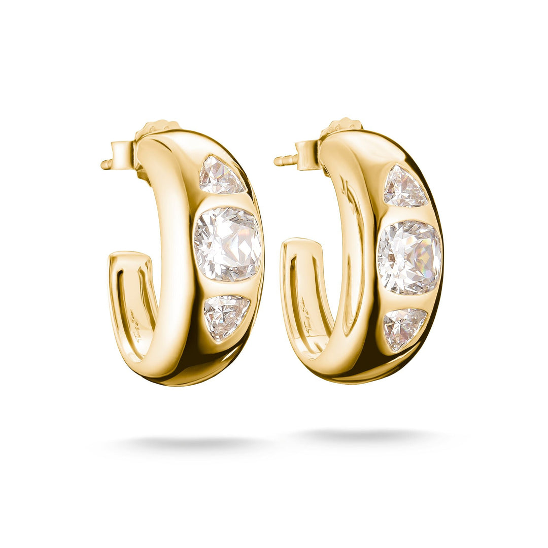 Hoop Earrings with Zirconia Stones Bold Elegance | THOMAS SABO Australia