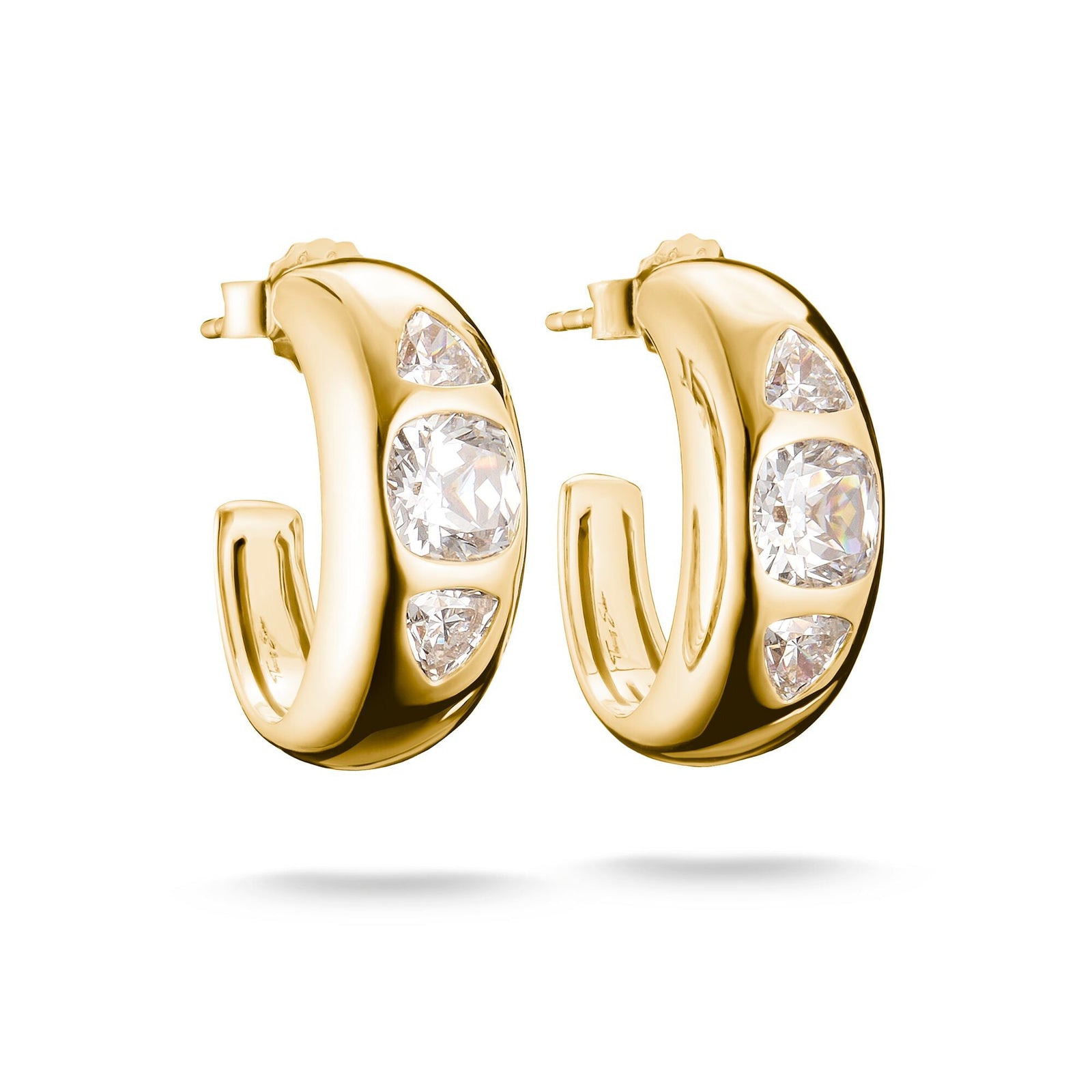 Hoop Earrings with Zirconia Stones Bold Elegance | THOMAS SABO Australia