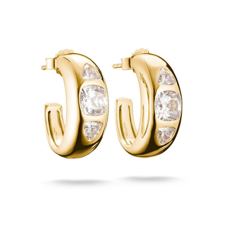 Hoop Earrings with Zirconia Stones Bold Elegance | THOMAS SABO Australia