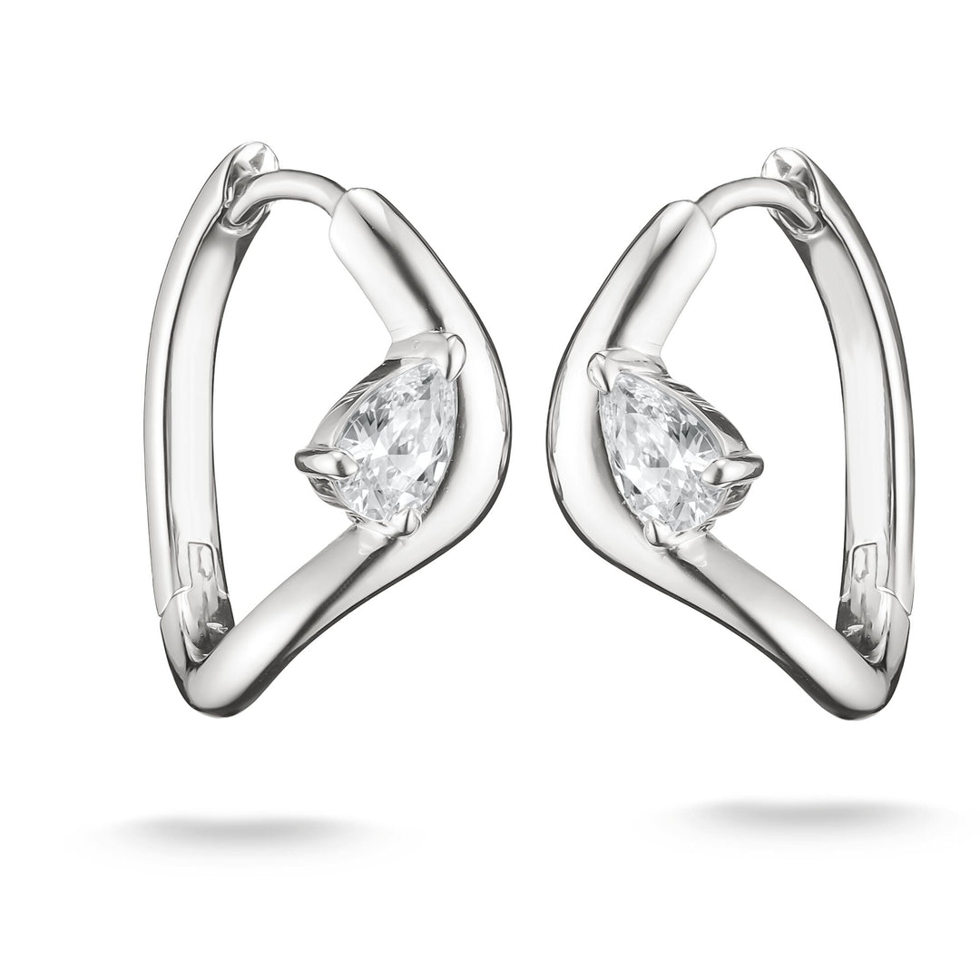 Hoop earrings with zirconia in teardrop shape | THOMAS SABO Australia