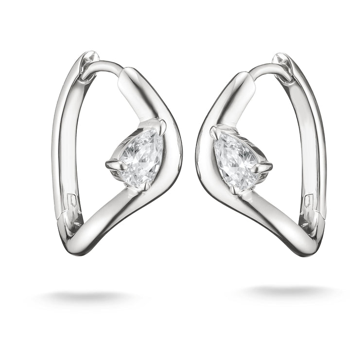Hoop earrings with zirconia in teardrop shape | THOMAS SABO Australia
