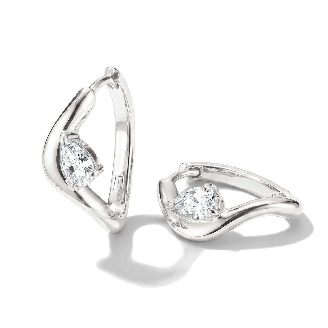 Hoop earrings with zirconia in teardrop shape | THOMAS SABO Australia