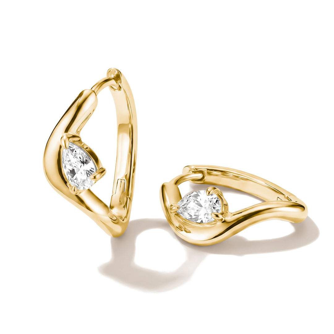 Hoop earrings with zirconia in teardrop shape | THOMAS SABO Australia