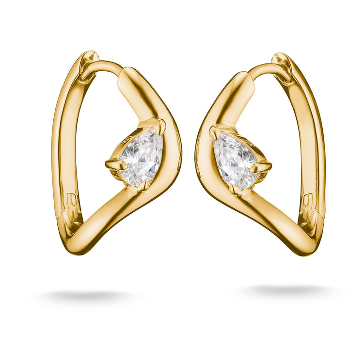 Hoop earrings with zirconia in teardrop shape | THOMAS SABO Australia