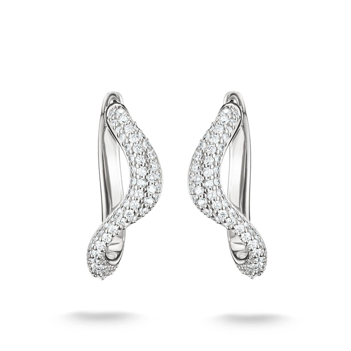 Wavy hoop earrings with zirconia
 | THOMAS SABO Australia