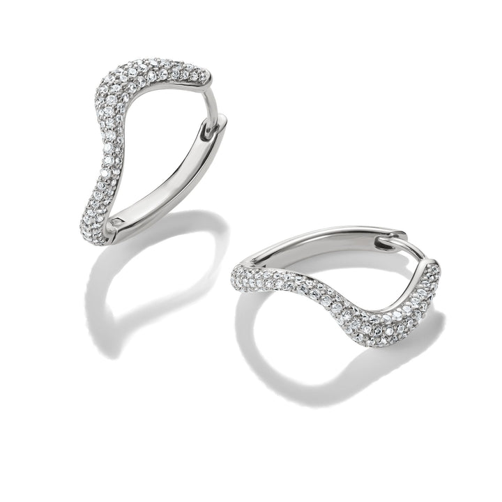 Wavy hoop earrings with zirconia
 | THOMAS SABO Australia