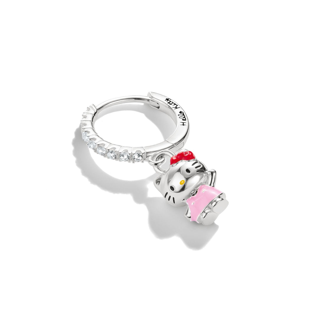 Hello Kitty Single hoop earring with zirconia | THOMAS SABO Australia