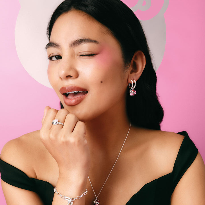Hello Kitty Single hoop earring with zirconia | THOMAS SABO Australia