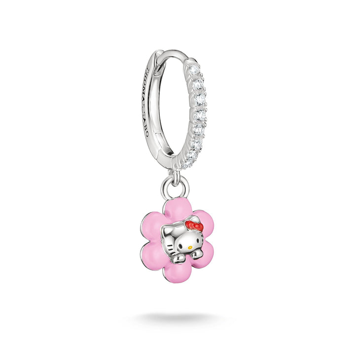 Hello Kitty Single hoop earring flower with zirconia | THOMAS SABO Australia