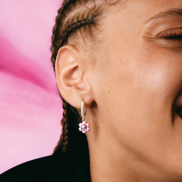 Hello Kitty Single hoop earring flower with zirconia | THOMAS SABO Australia